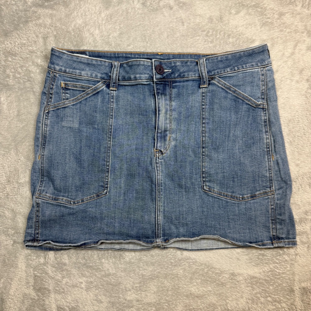 American Eagle Denim Mini Skirt Womens 16 Blue Ne(x)t Level Stretch Casual
